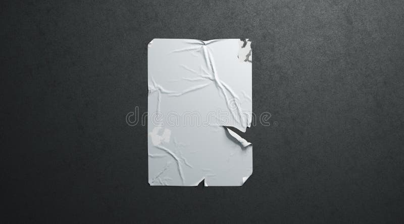 Parete strutturata del wheatpaste del manifesto del nero lacerato adesivo bianco in bianco del modello immagini stock Parete strutturata del wheatpaste del manifesto del nero lacerato adesivo bianco in bianco del modello immagini stock