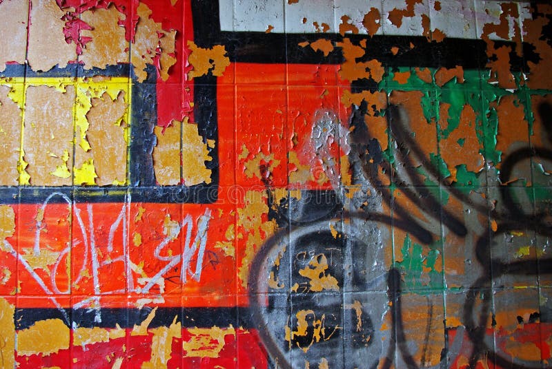 Download Parete urbana dei graffiti immagine stock. Immagine di sporco - 3884199