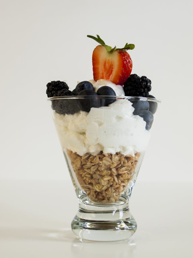 Parfait stock image. Image of spoon, breakfast, blueberries - 24815063