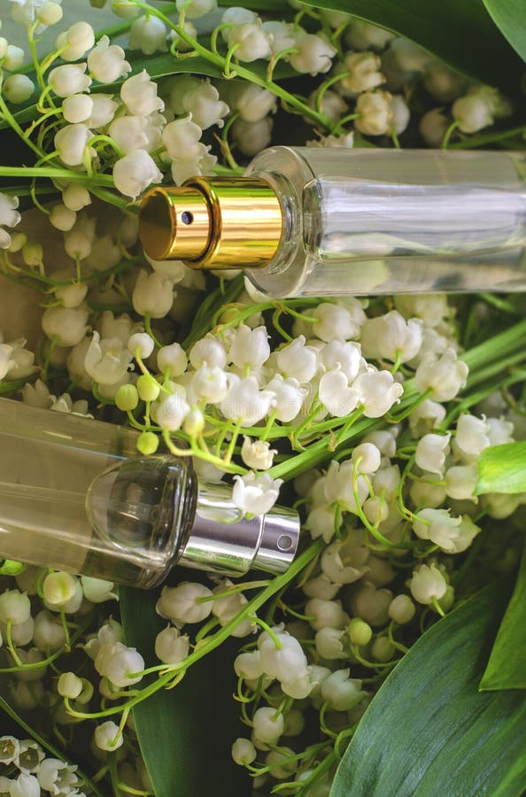 Parfum avec l'arome du muguet images libres de droits