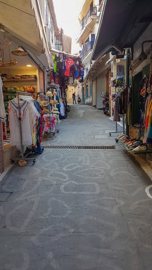 Parga in spring city tourist resort greece royalty free stock images