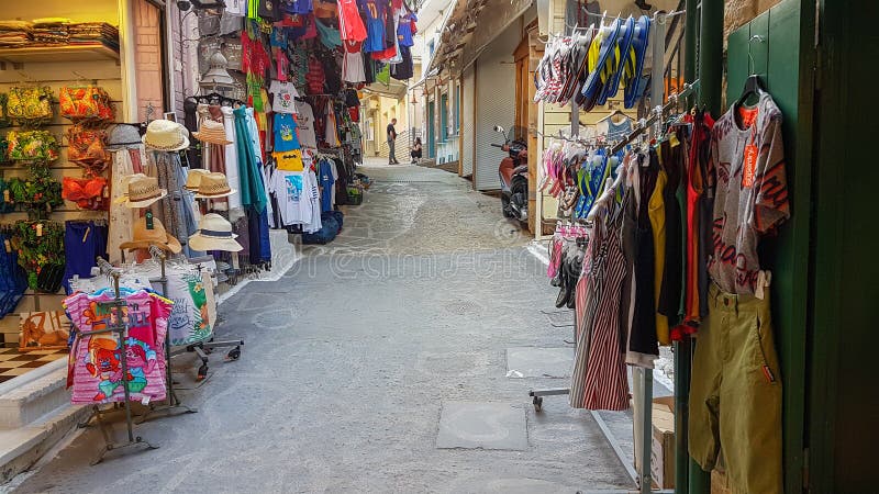 Parga in spring city tourist resort greece stock image
