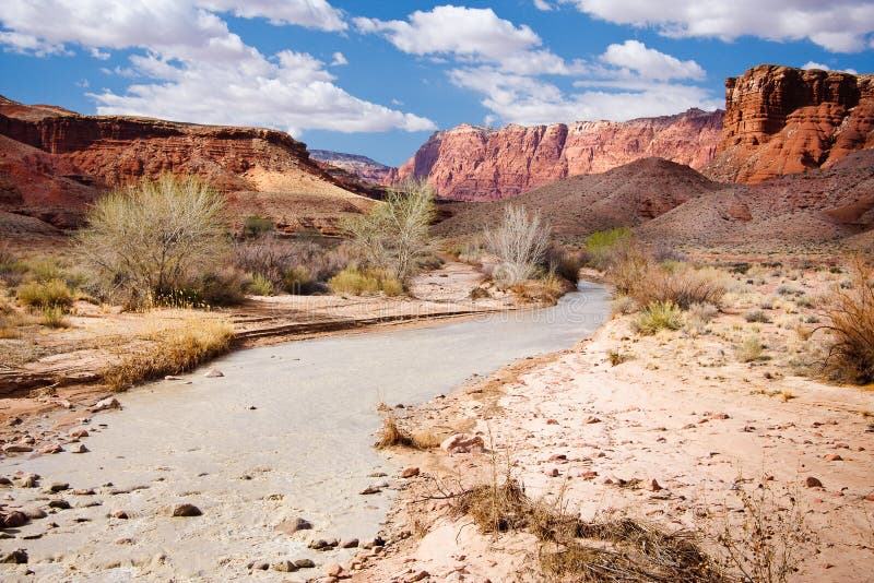 Paria River and Vermillion Cliffs in Arizona