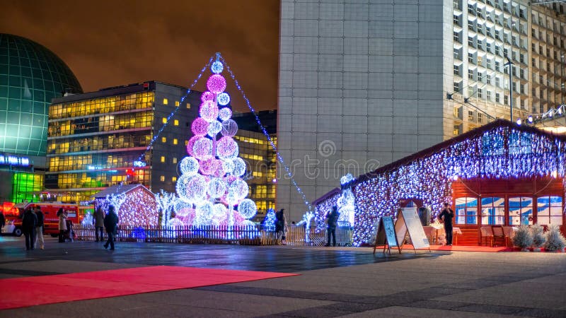 Paris - December 2012: La Defense is a major financial district. Paris - December 2012: La Defense is a major financial district