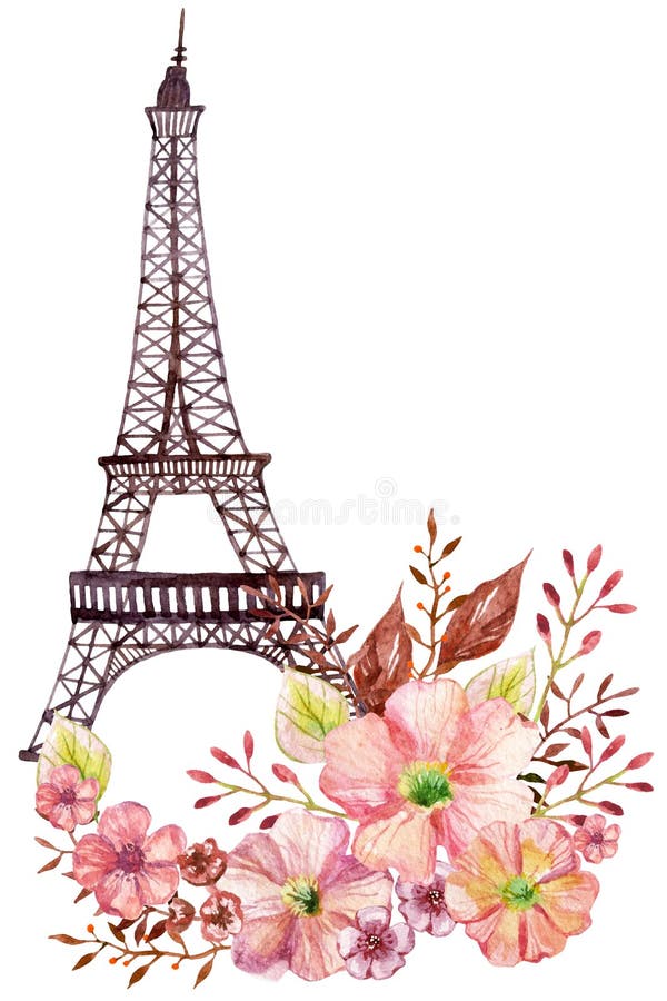 Paris-Aquarellillustration stock abbildung Paris-Aquarellillustration stock abbildung
