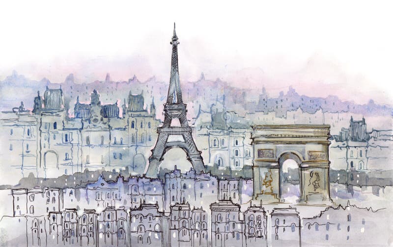 Paris ilustração stock