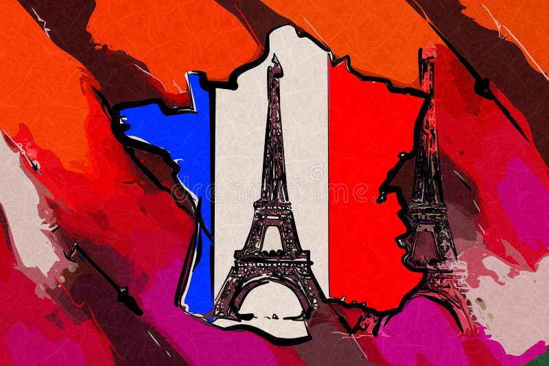 Paris Art Design Illustration Stock Illustration Illustration of