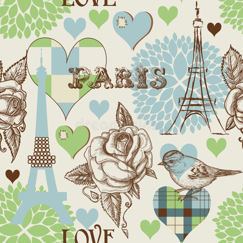 paris bezszwowy deseniowy royalty ilustracja paris bezszwowy deseniowy royalty ilustracja