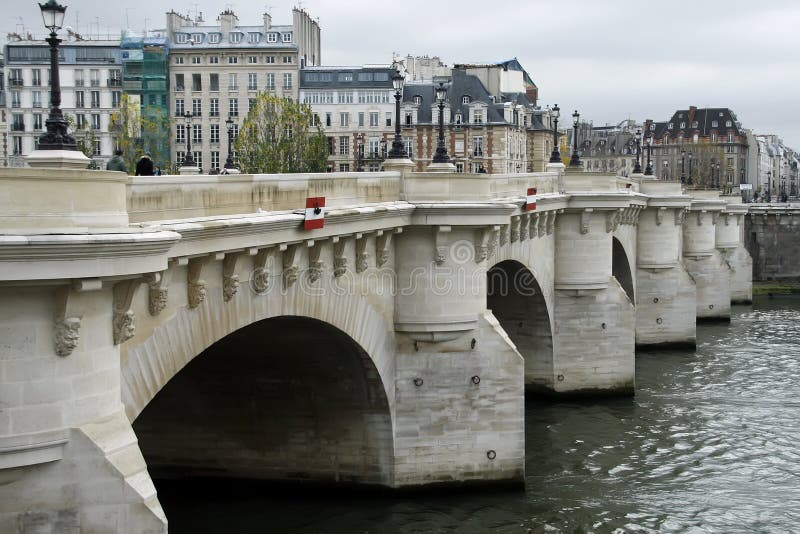 Paris bridge stock image. Image of architecture, landscape - 14158577