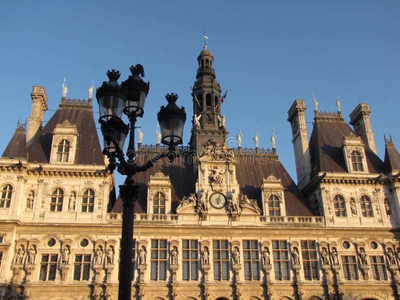 Paris city hall stock photo. Image of europe, urban, hall 11949616