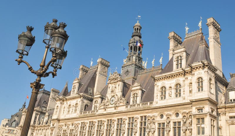 Paris City Hall stock photo. Image of administrative - 66286202