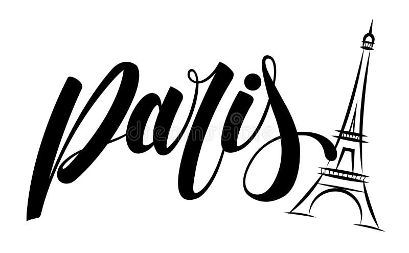 Paris and Eiffel Tower Logo Design Stock Illustration - Illustration of  famous, architecture: 109578840