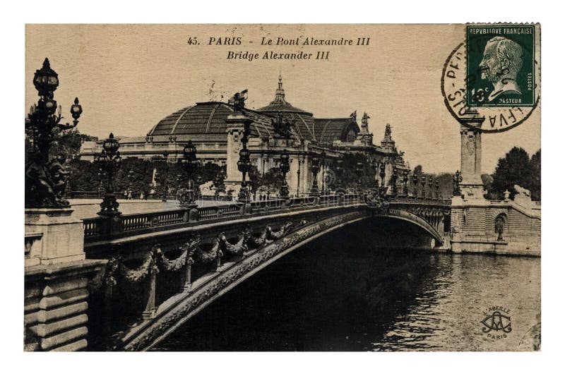 Paris, France, Alexander III Bridge, Circa 1923, Editorial Photography ...