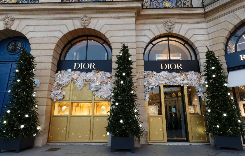 Paris, France, Christmas Tree Decor, in Luxury Fashion Shop, Louis