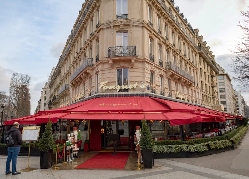 Restaurant Fouquet`s in Paris Editorial Photography - Image of champs ...