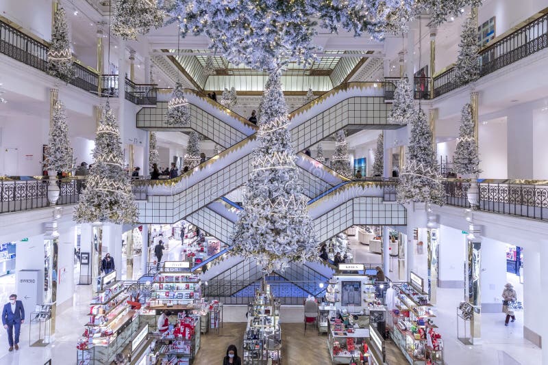 An Interior of the Trading Floor of Le Bon Marche Rive Gauche, the Oldest  Parisian Department Store, in Christmas Furniture Editorial Stock Photo -  Image of historical, marche: 204277048