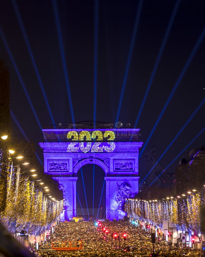 New Year Eve in Paris, France Editorial Photography Image of arch