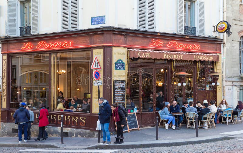 The Cafe Le Progres is a Cafe in the Montmartre, Paris, France ...