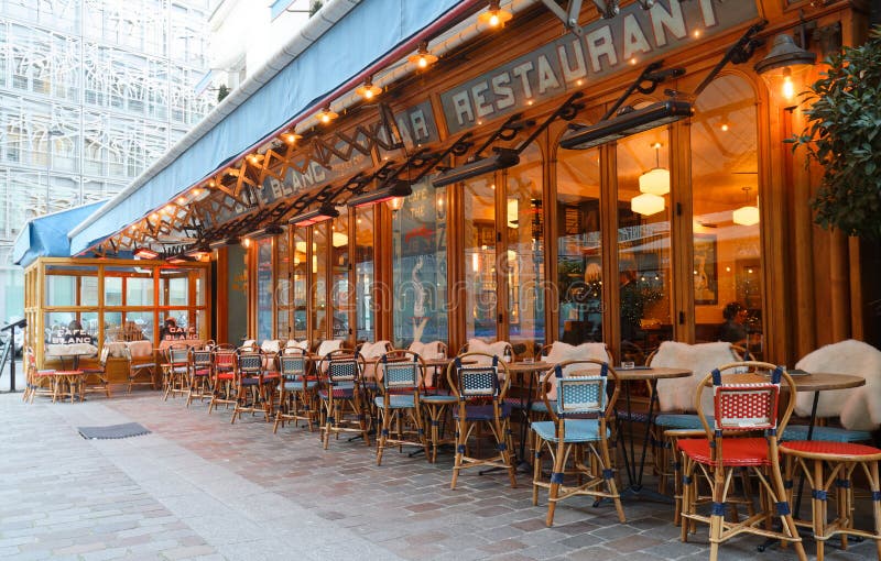 The Traditional French Cafe Blanc Located Near Louvre Museum in Historic  Centre of Paris, France. Editorial Stock Photo - Image of restaurant,  parisian: 172023273