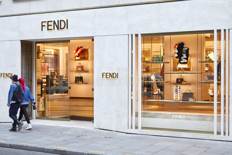 Fendi Fashion Luxury Store in Paris, People Passing, France Editorial ...