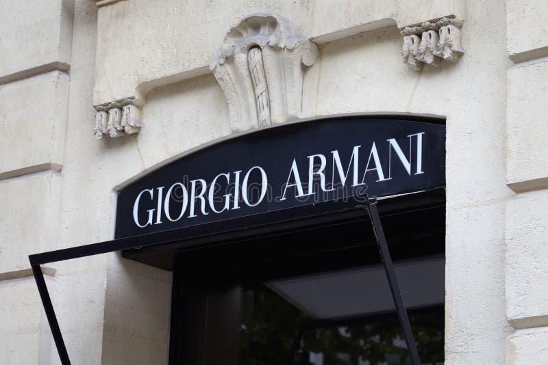 Giorgio Armani sign editorial photography. Image of cosmetics - 21080212
