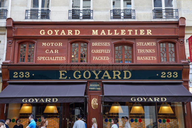 Goyard Luxury Store In Paris With Windows And Wooden Facade In Summer  Sunlight Stock Photo - Download Image Now - iStock