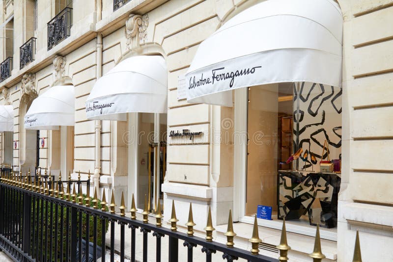 Salvatore Ferragamo Fashion Luxury Store in Avenue Montaigne in Paris,  France Editorial Stock Photo - Image of design, clothing: 142521018