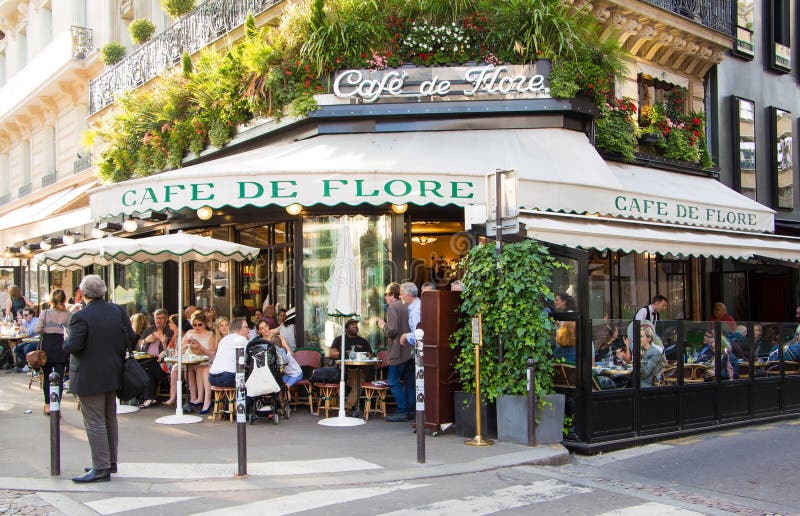 The Famous Cafe De Flore Located in Paris, France Editorial Stock Image ...