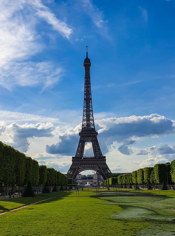 Paris, France, June 2019: Eiffel Tower at sunset royalty free stock photography Paris, France, June 2019: Eiffel Tower at sunset royalty free stock photography