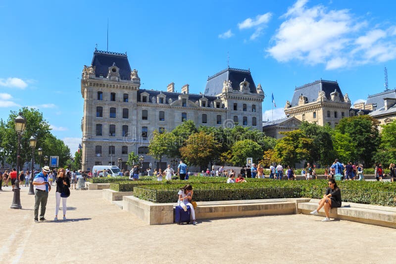 PARIS, FRANCE JUNE 23, 2017 View of the Prefecture of Police Headquarters Building on the