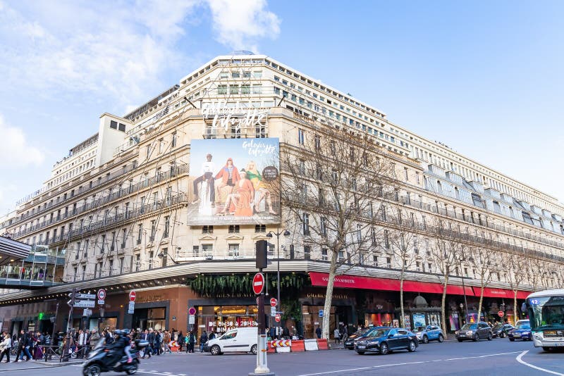 Paris, France - March 17, 2018: the Galeries Lafayette, an Upmarket ...