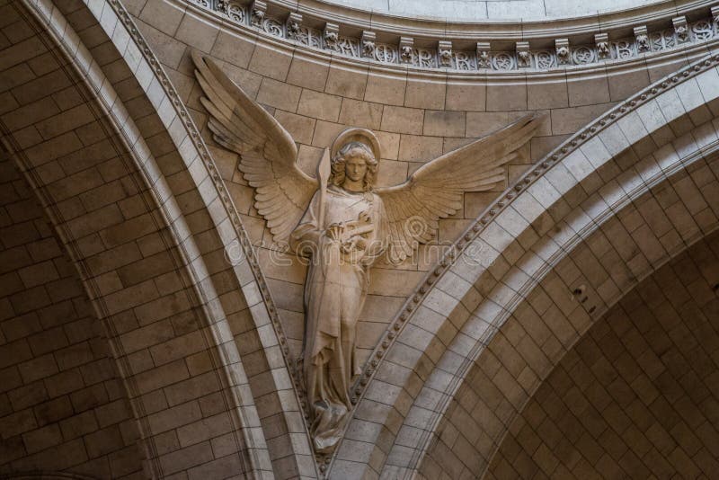 Paris, France, March 26, 2017: Interior of Roman Catholic church and minor basilica Sacre-Coeur stock images Paris, France, March 26, 2017: Interior of Roman Catholic church and minor basilica Sacre-Coeur stock images