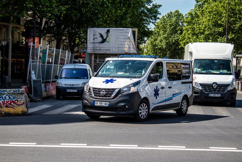 Ambulance in France editorial image. Image of equipment - 247887995