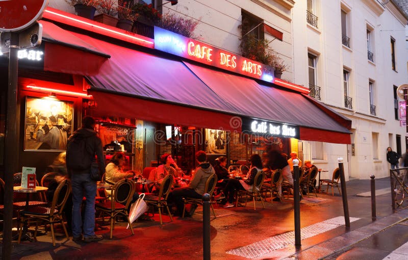 Cafe Des Arts Is Famous Traditional French Cafe Located ...