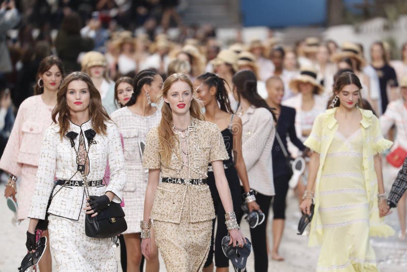 Models Walk the Runway Finale during the Chanel Show As Part of the ...