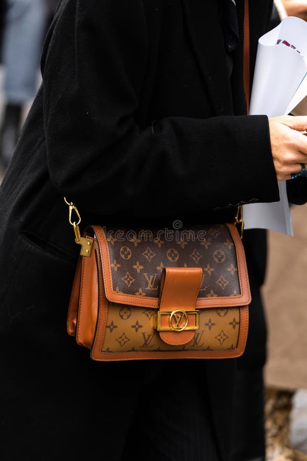 Louis Vuitton Brown, Pattern Print Monogram Reverse Dauphine mm