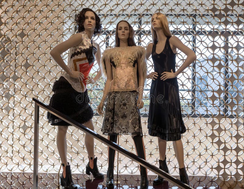 Women Clothing on Mannequins in a Luxury Fashion Store Louis Vuitton  Editorial Stock Image - Image of expensive, department: 205228229