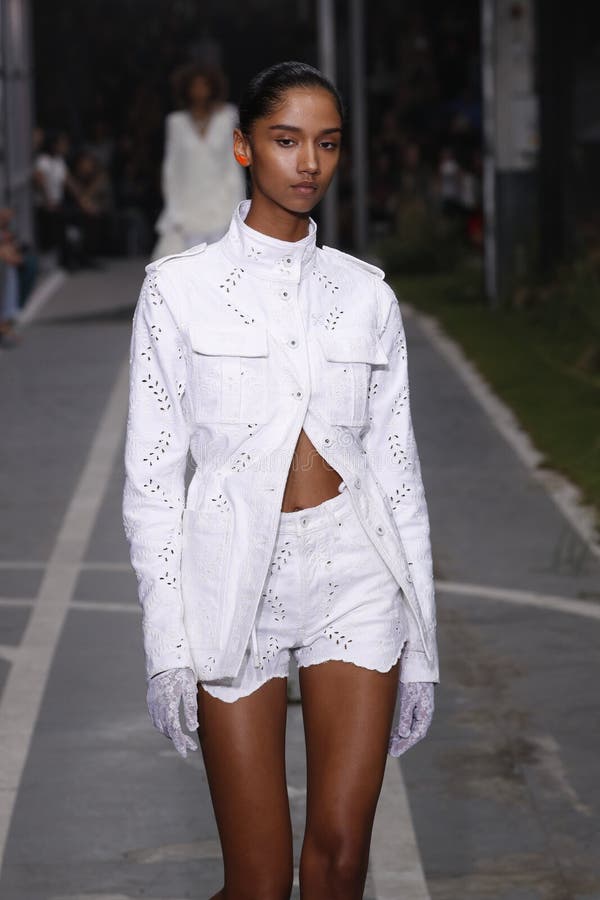 Aiden Curtiss Walks the Runway during the Off-White Show As Part of ...