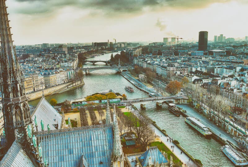 Paris, Frankreich Stadtansicht von Notre Dame stockfoto Paris, Frankreich Stadtansicht von Notre Dame stockfoto