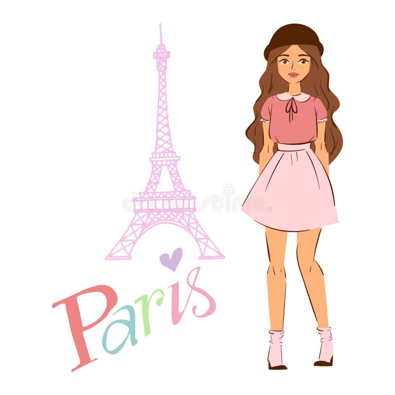 Girl Paris Cartoon Stock Illustrations – 1,123 Girl Paris Cartoon Stock  Illustrations, Vectors & Clipart - Dreamstime