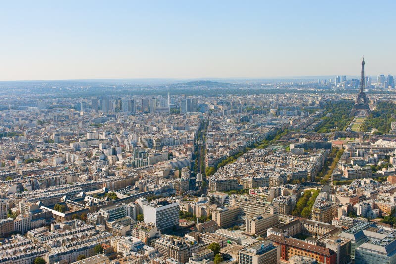 Paris in hot day. stock photo. Image of panorama, french - 33657938