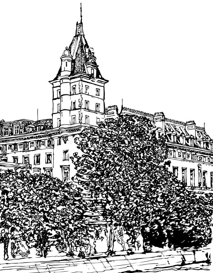 Paris - Ile de la cite stock illustration Paris - Ile de la cite stock illustration