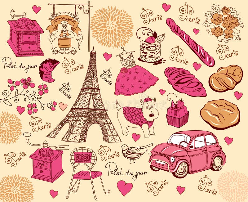 paris inkasowi symbole ilustracji paris inkasowi symbole ilustracji