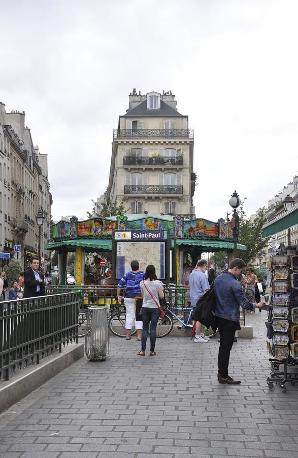 Paris,July 19:Metro Station View in Paris from France Editorial ...