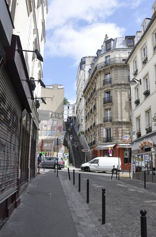 Paris July 17 Street View From Montmartre In Paris Editorial Photography Image Of Popular People