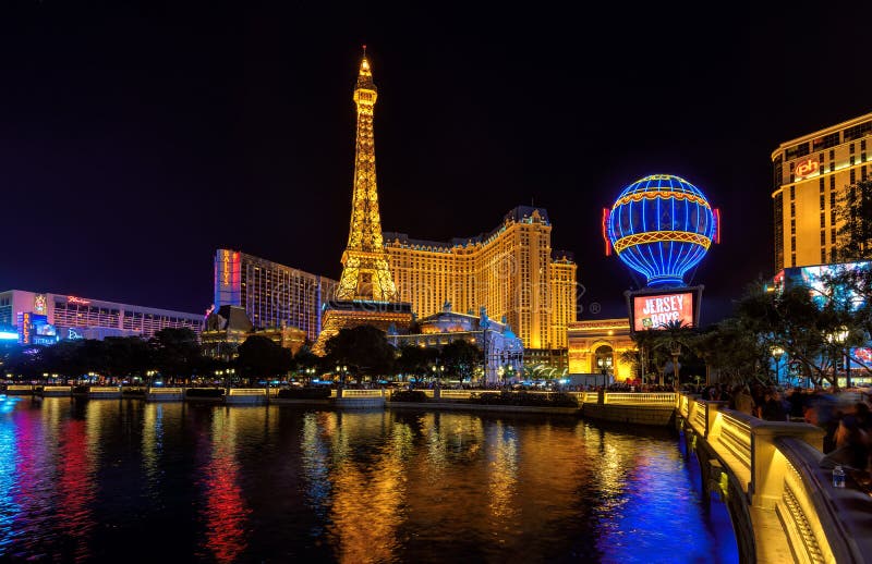 Eiffel Tower Paris And Bally's Hotel Las Vegas United States America Photograph 