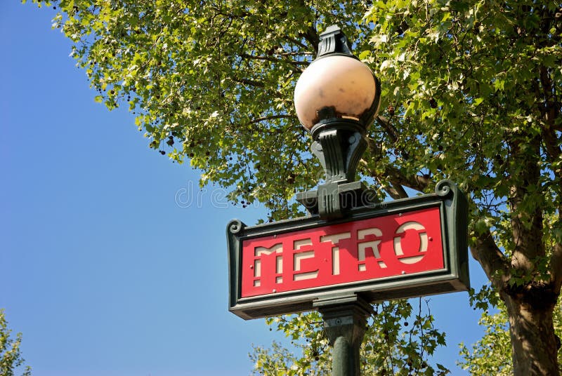 Paris Metro sign stock photo Paris Metro sign stock photo