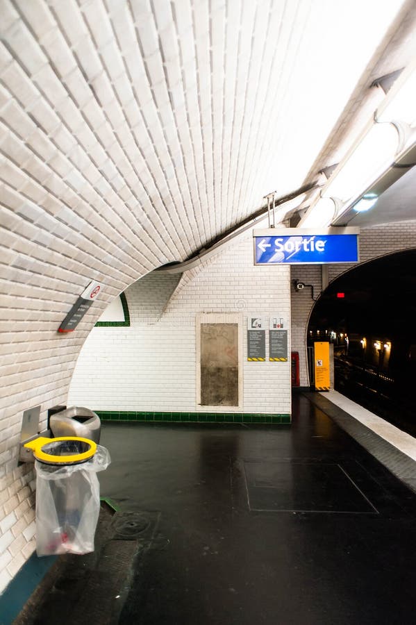 Paris Metro stock photo. Image of station, subway, france - 63768422