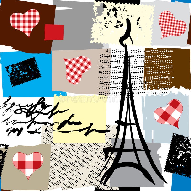 Paris pattern seamless