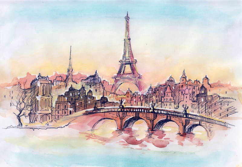 Paris ilustração stock